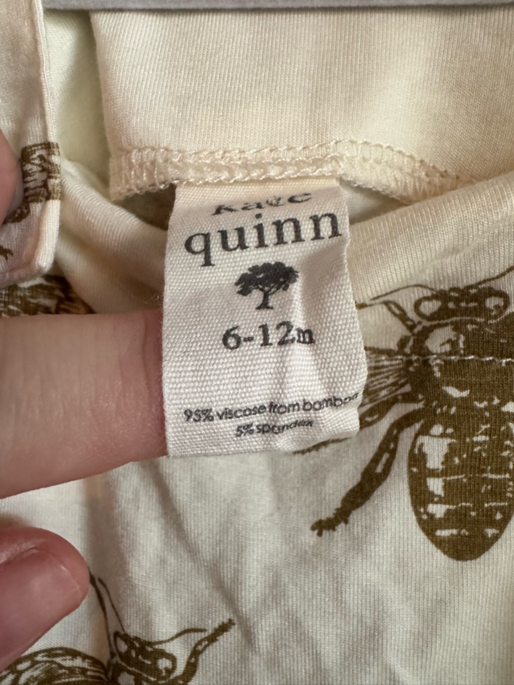 Kate Quinn Bee Print Bamboo Bubble Romper Gender Neutral - Size 6–12 Months - Picture 6 of 7